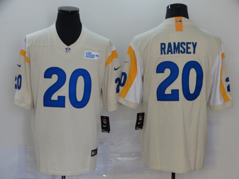 NFL Los Angeles Rams #20 Ramsey Cream Vapor Limited Jersey