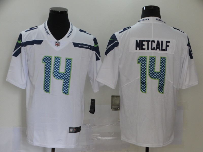 NFL Seattle Seahawks #14 Metcalf White Vapor Limited Jersey