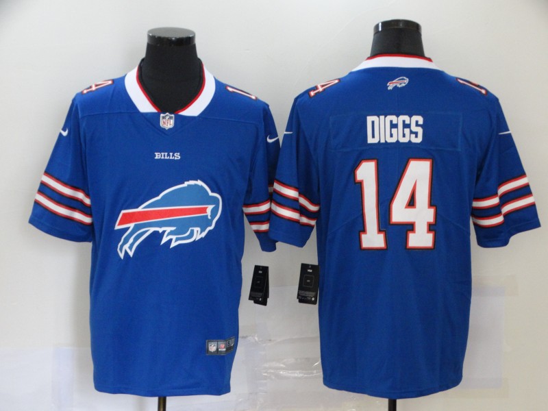 NFL Buffalo Bills #14 Diggs Blue Fashipn Logo Limited Jersey