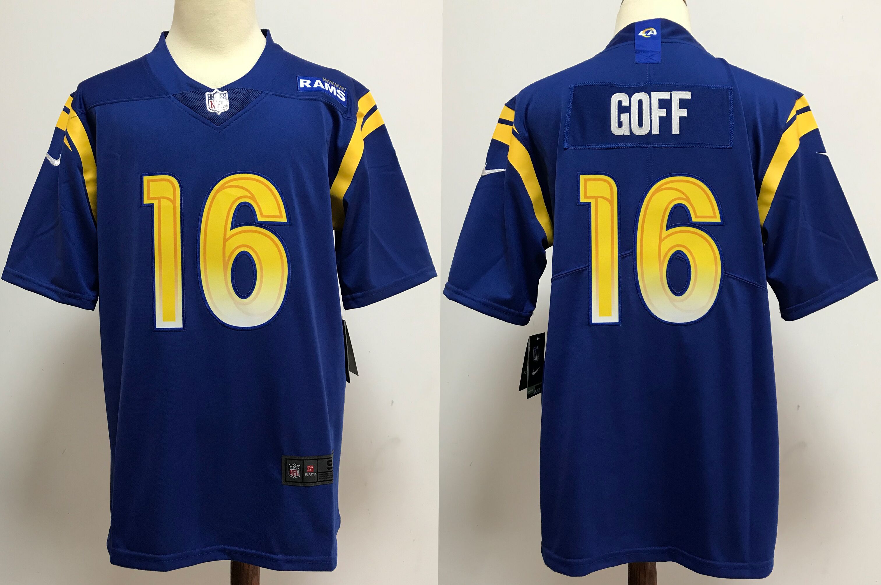 NFL Los Angeles Rams #16 Goff Blue Vapor Limited Jersey