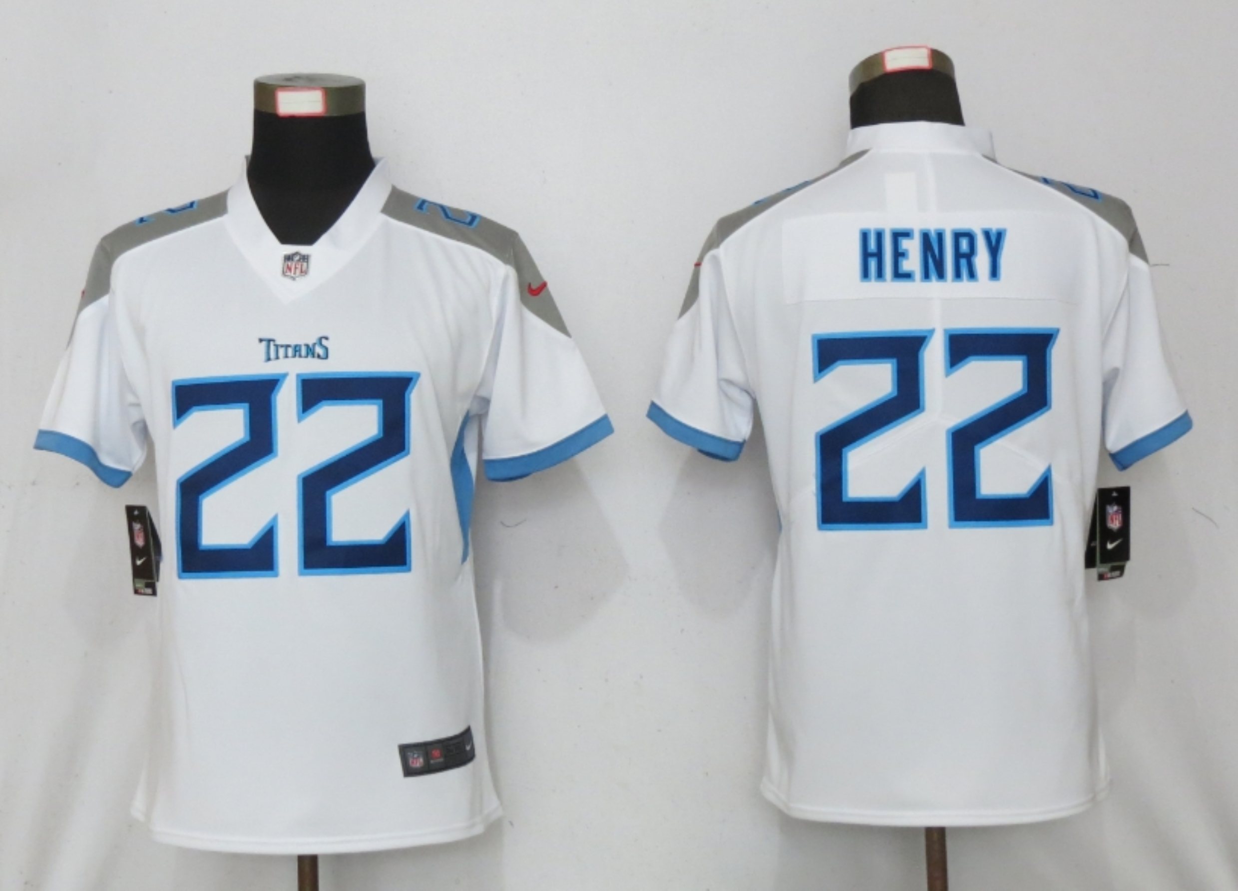 Women New Nike Tennessee Titans 22 Henry White Vapor Limited Jersey
