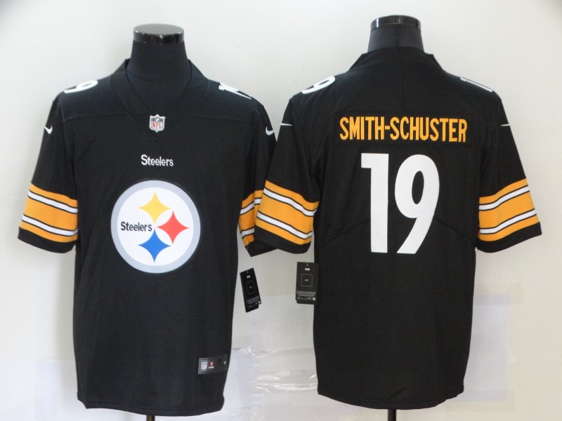 NFL Pittsbugher Steelers #19 Smith-Schuster Black Team Logo Fashion Jersey