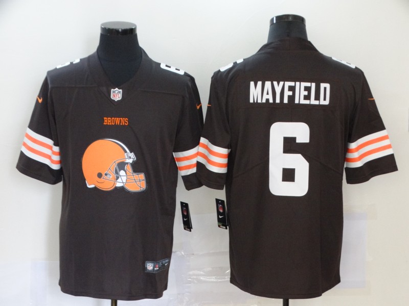 NFL Cleveland Browns #6 Mayfield Brown Team Logo Fashion Jersey
