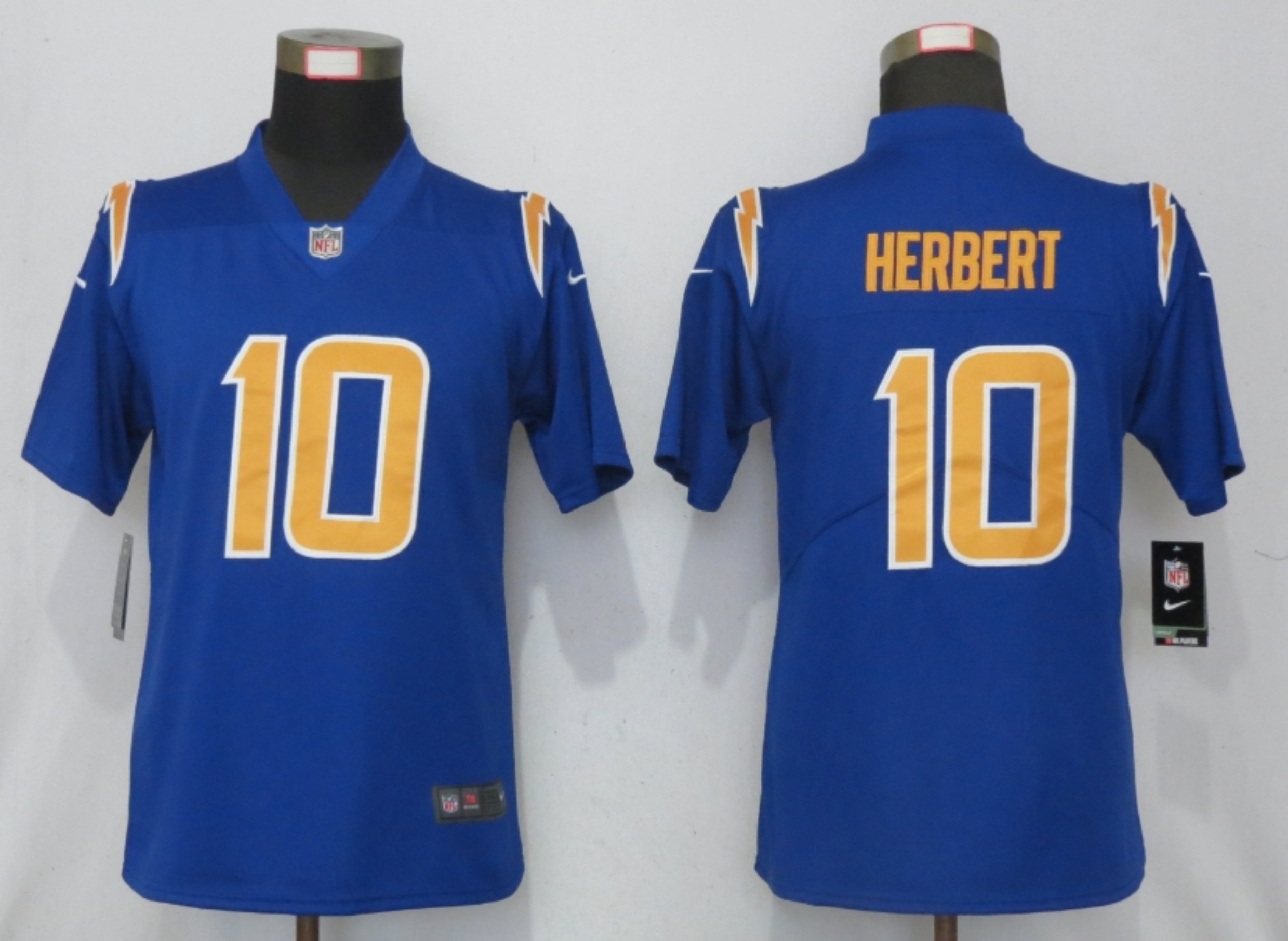 Women Nike San Diego Chargers 10 Herbert Blue Alternate Jersey