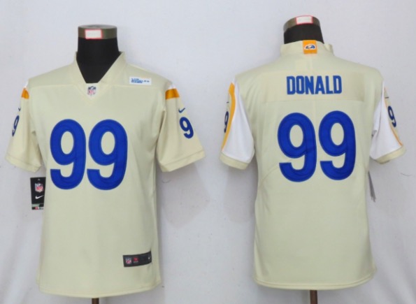 Womens Nike Los Angeles Rams #99 Donald Royal Vapor Cream Jersey