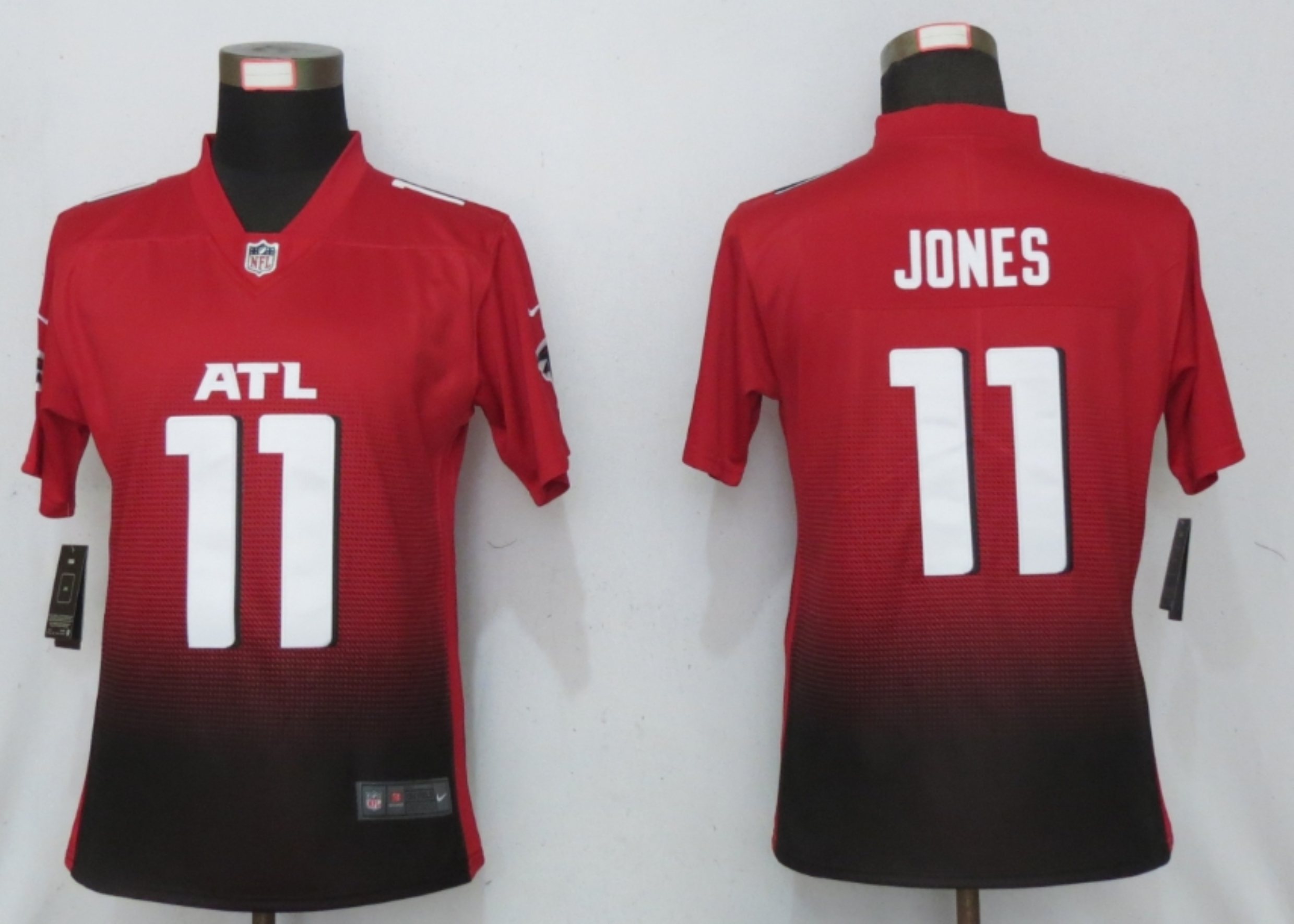 Womens New Nike Atlanta Falcons #11 Jones Red 2nd Alternate Jersey