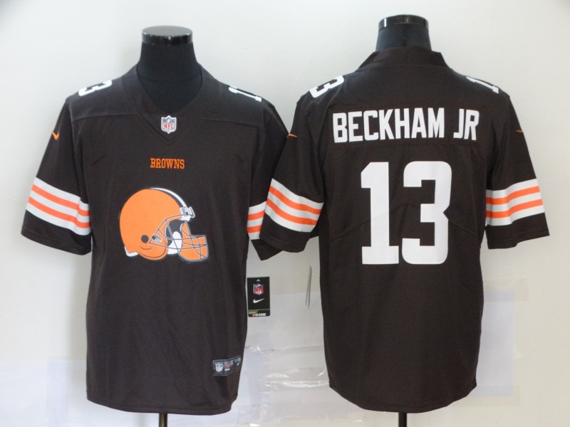 NFL Cleveland Browns #13 Beckham JR Brown Team Logo Fashion Jersey