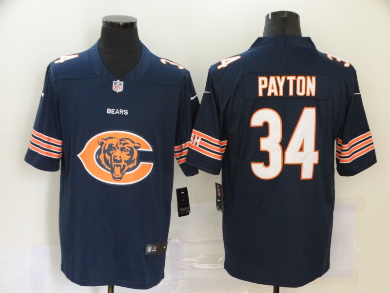 NFL Chicago Bears #34 Payton Blue Team Logo Fashion Jersey
