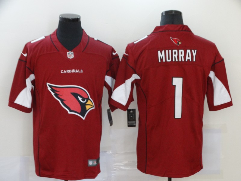 NFL Arizona Cardinals #1 Murray Red Team Logo Fashion Jersey