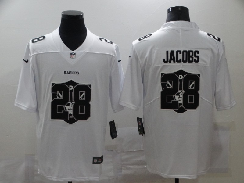 NFL Oakland Raiders #28 Jacobs White Shadow Limited Jersey