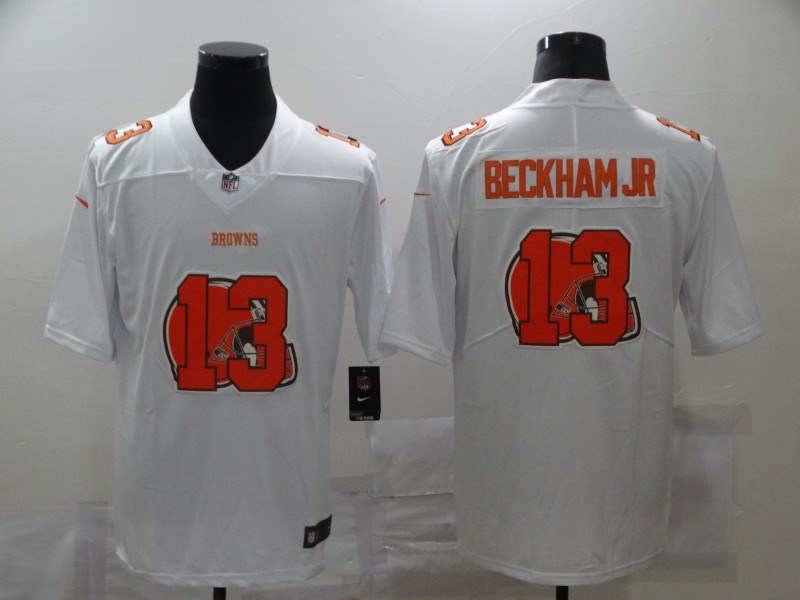 NFL Cleveland Browns #13 Beckham JR White Shadow Limited Jersey
