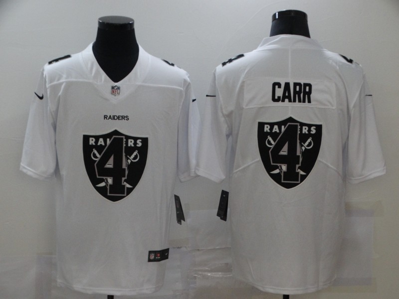 NFL Oakland Raiders #4 Carr White Shadow Limited Jersey