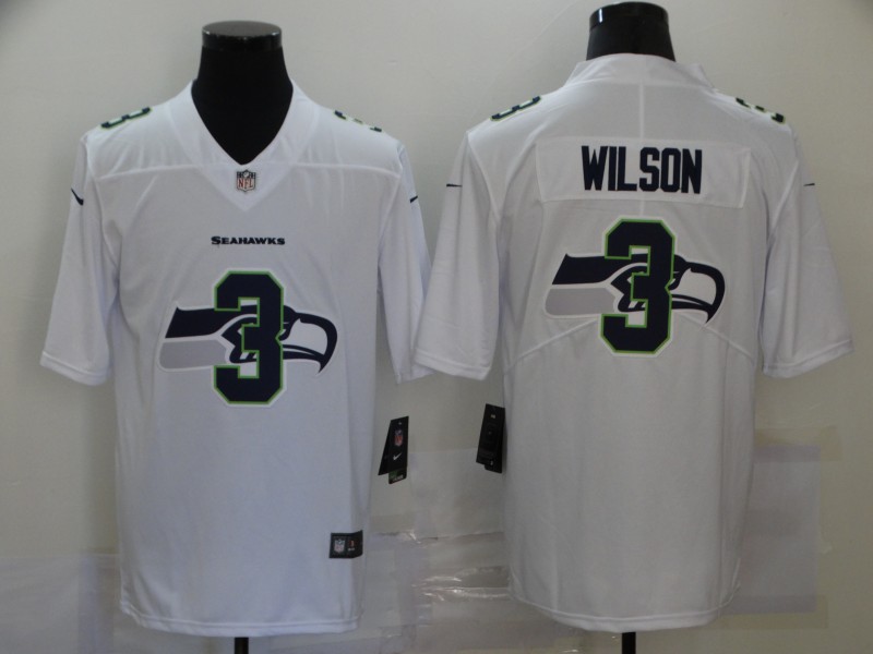 NFL Seattle Seahawks #3 Wilson White Shadow Limited Jersey