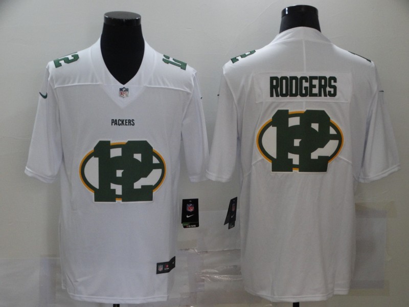 NFL Green Bay Packers #12 Rodgers White Shadow Limited Jersey