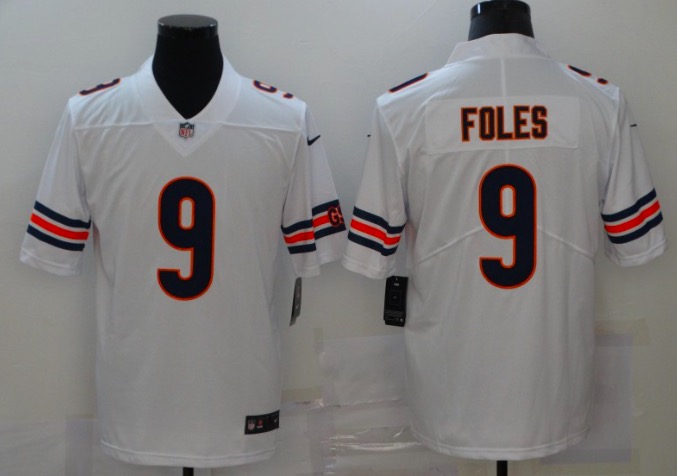 NFL Chicago Bears #9 Foles White Vapor Limited Jersey