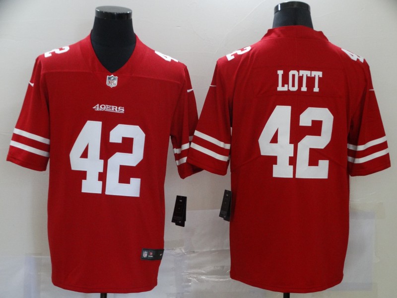 NFL San Francisco 49ers #42 Lott Red Vapor Limited Jersey