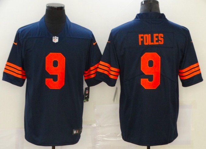 NFL Chicago Bears #9 Foles Blue Vapor Limited Jersey
