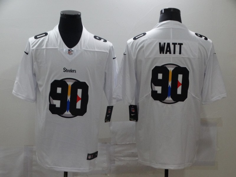 NFL Pittsburgh Steelers #90 Watt White Shadow Limited Jersey