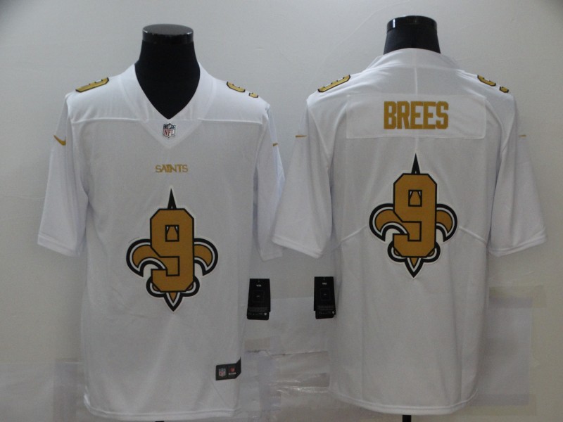 NFL New Orleans Saints #9 Brees White Shadow Limited Jersey