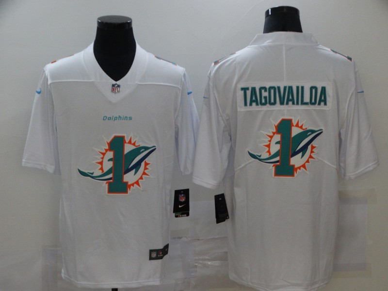 NFL Miami Dolphins #1 Tagovailoa White Shadow Limited Jersey