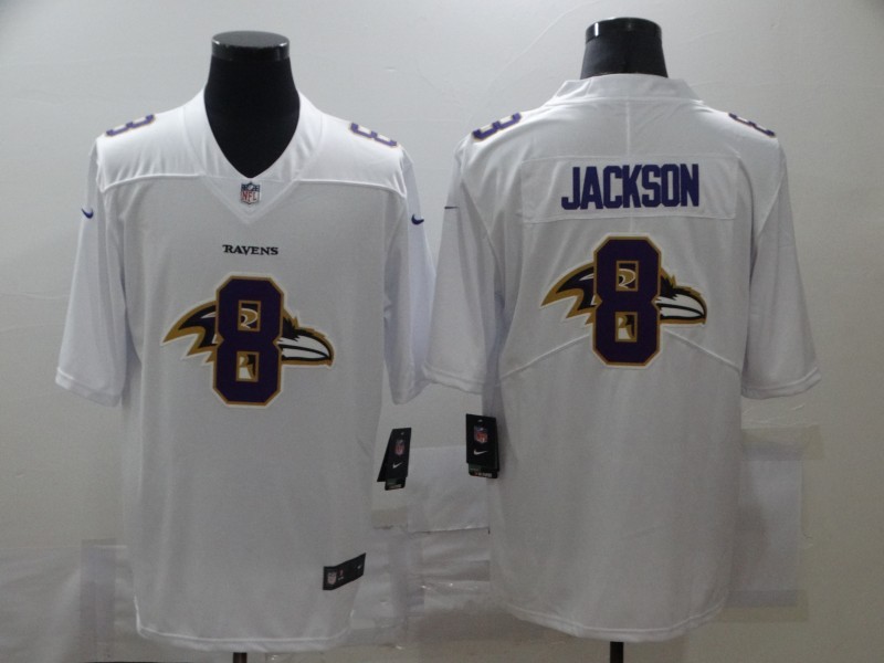 NFL Baltimore Ravens #8 Jackson White Shadow Limited Jersey