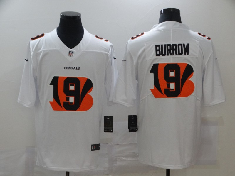 NFL Cincinnati Bengals #9 Burrow White Shadow Limited Jersey
