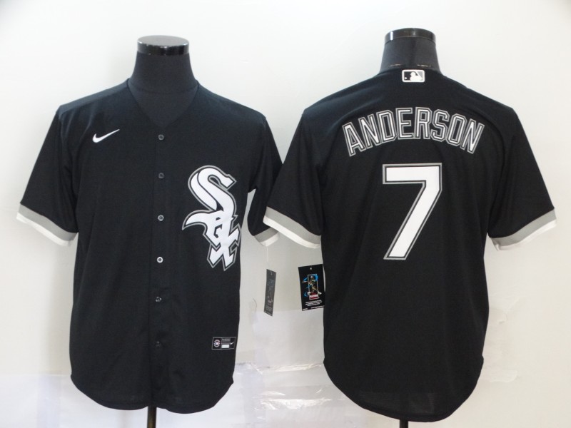 MLB Chicago White Sox #7 Anderson Black Game Jersey