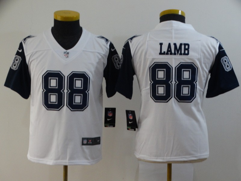 Kids Nike Dallas Cowboys #88 Lamb White Jersey