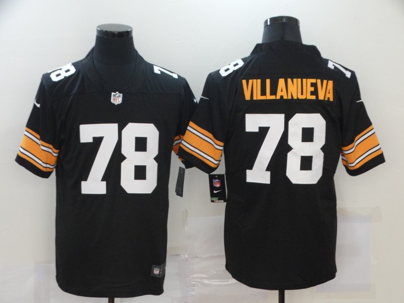 NFL Pittsburgh Steelers #78 Villanueva Black Vapor Limited Jersey