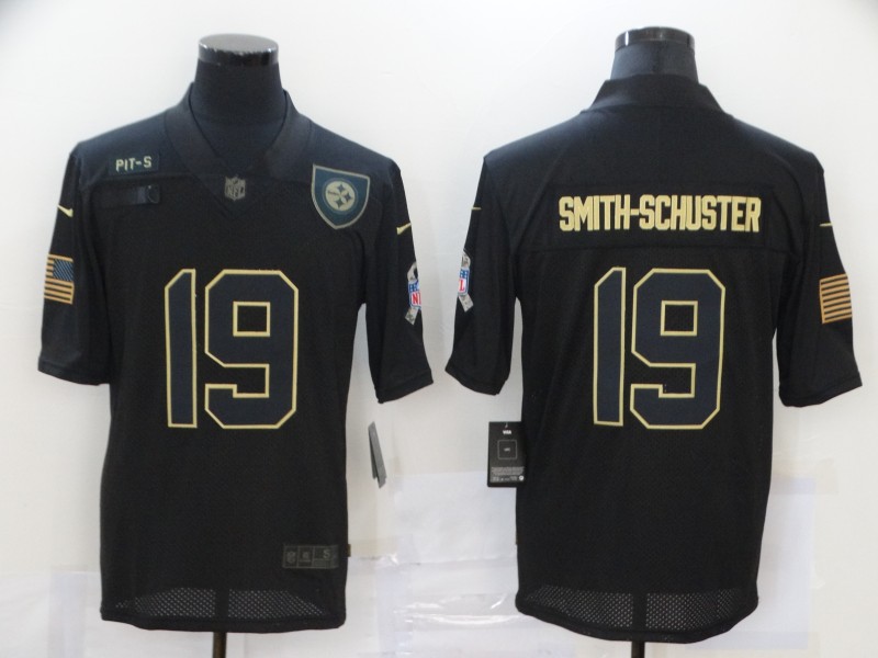 NFL Pittsburgh Steelers #19 Smith-Schuster Black Salute to Service Jersey
