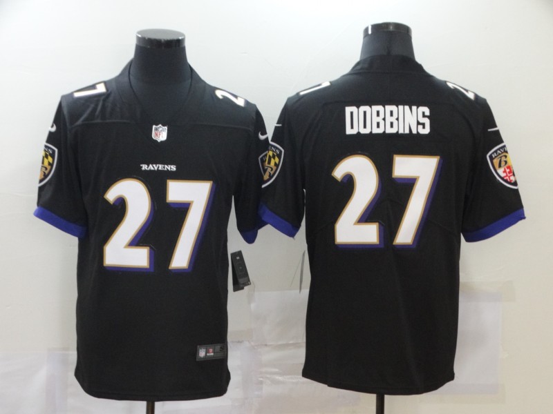 NFL Baltimore Ravens #27 Dobbins Black Vapor Limited Jersey
