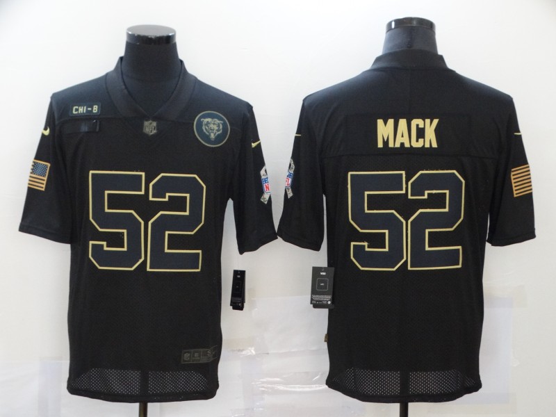 NFL Chicago Bears #52 Mack Black Salute to Service Jersey