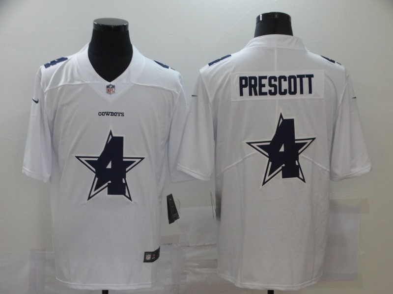 NFL Dallas Cowboys #4 Prescott White Shadow Limited Jersey