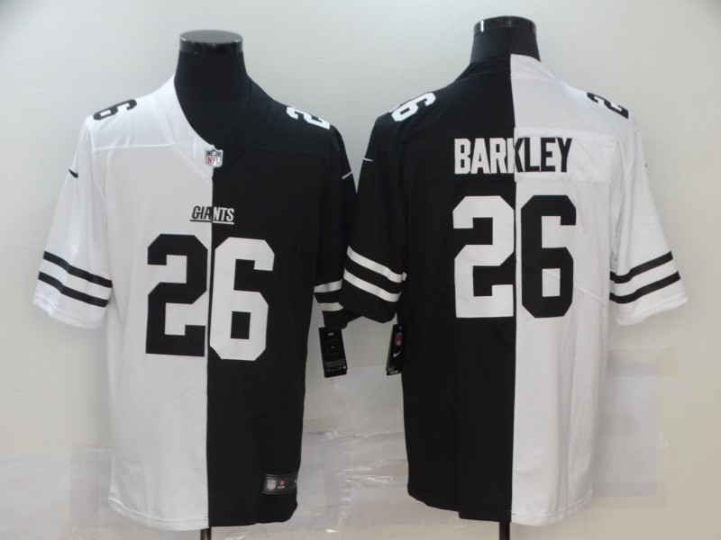 NFL New York Giants #26 Barkley Half Color Limited Jersey