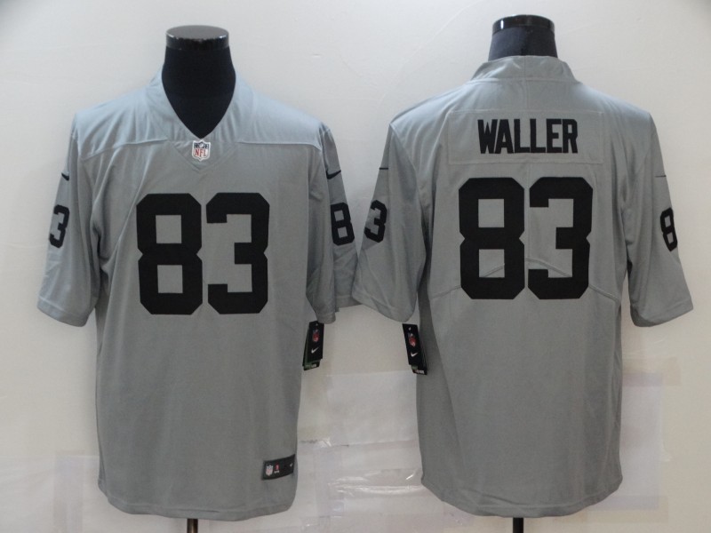 NFL Oakland Raiders #83 Waller Grey Pullover Limited Jersey