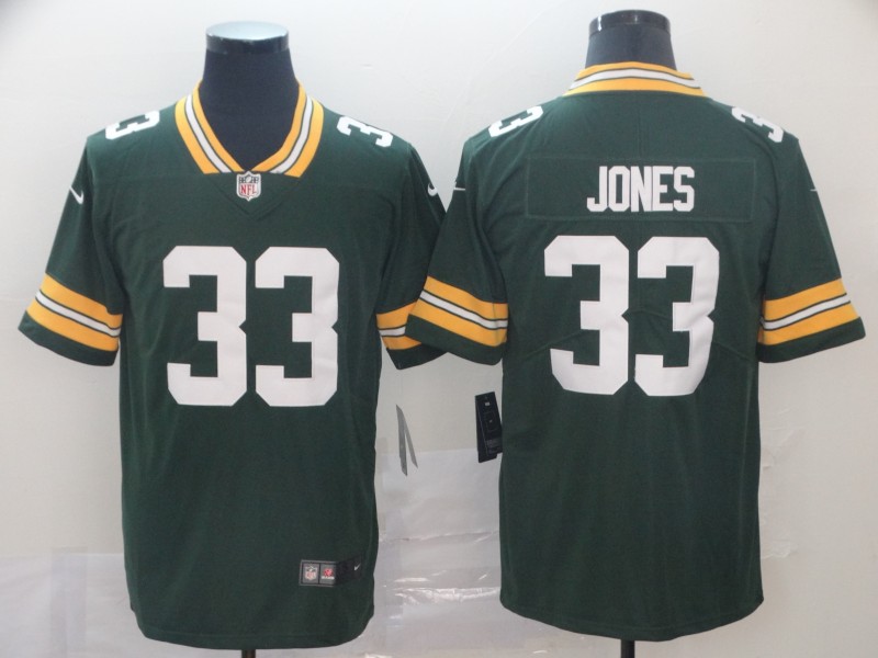NFL Green Bay packers #33 Jones Vapor Limited Green Jersey