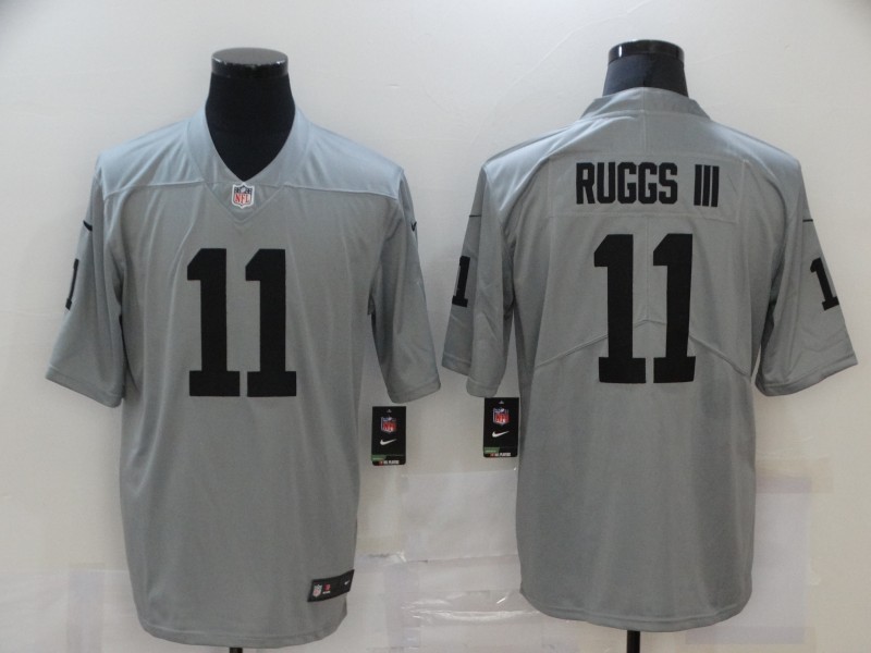 NFL Oakland Raiders #11 Ruggs III Grey Pullover Limited Jersey