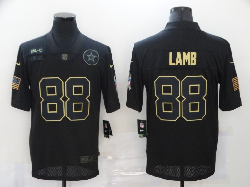 NFL Dallas Cowboys #88 Lamb Black Salute to Service Jersey