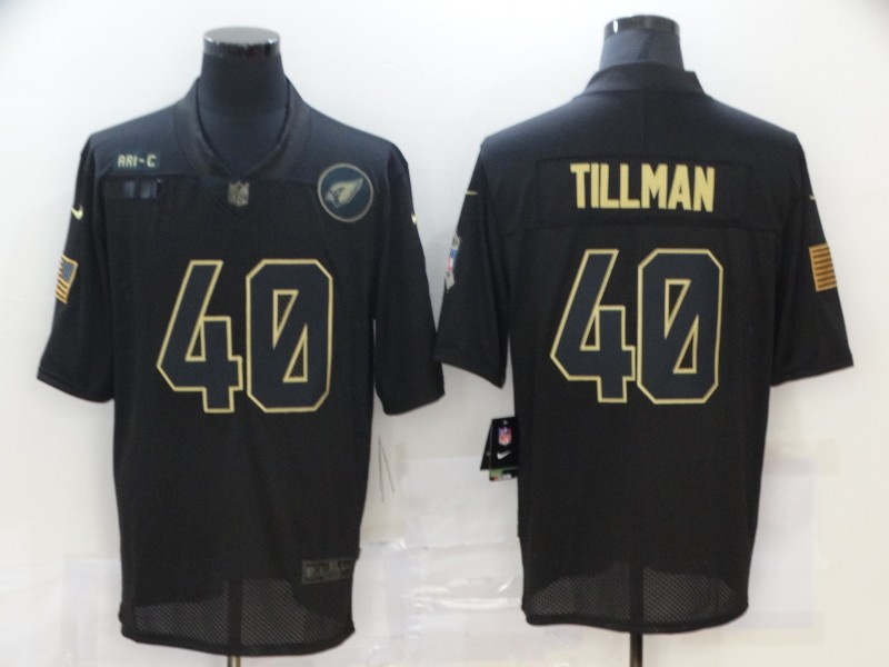 NFL Arizona Cardinals #40 Tillman Black Salute to Service Jersey