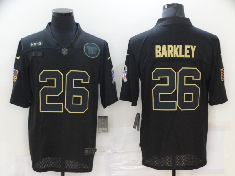 NFL New York Giants #26 Barkley Black Salute to Service Jersey