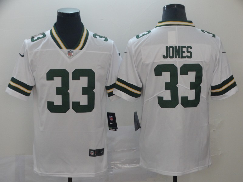 NFL Green Bay packers #33 Jones Vapor Limited White Jersey