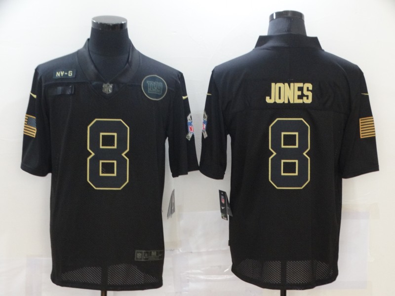 NFL New York Giants #8 Jones Black Salute to Service Jersey
