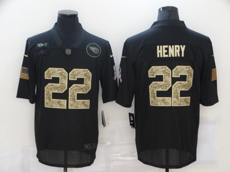 NFL Tennessee Titans #22 Henry Salute to Service Black Jersey