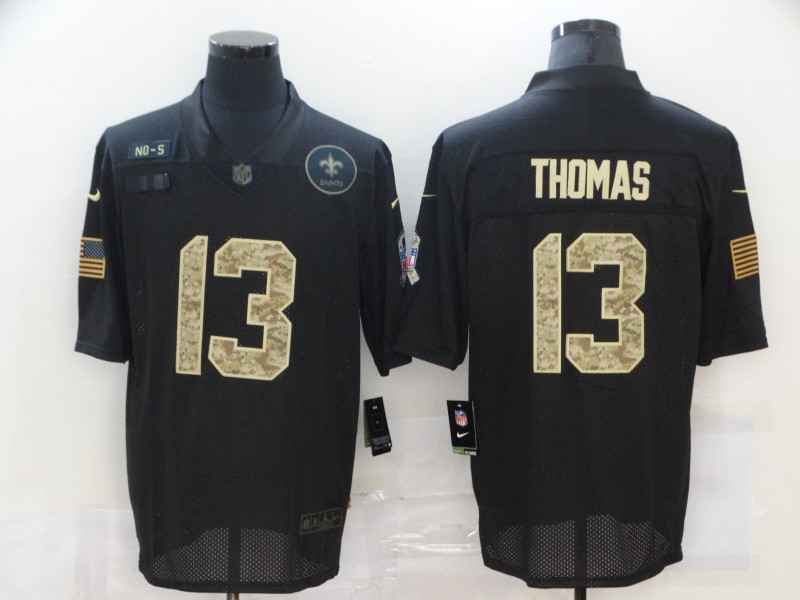 NFL New Orleans Saints #13 Thomas Black Salute to Service Jersey