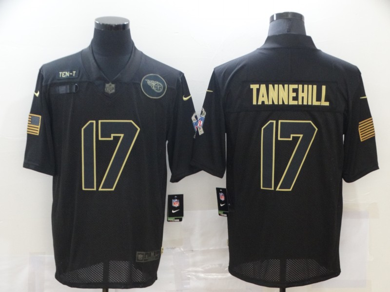 NFL Tennessee Titans #17 Tannehill Salute to Service Black Jersey