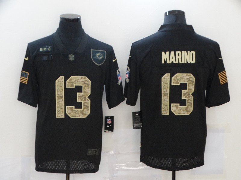 NFL Miami Dolphins #13 Marino Salute to Service  Black Jersey