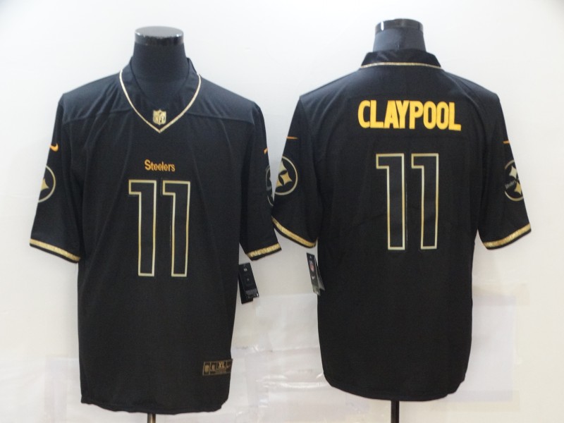 NFL Pittsburgh Steelers #11 Claypool Black Salute to Service Jersey