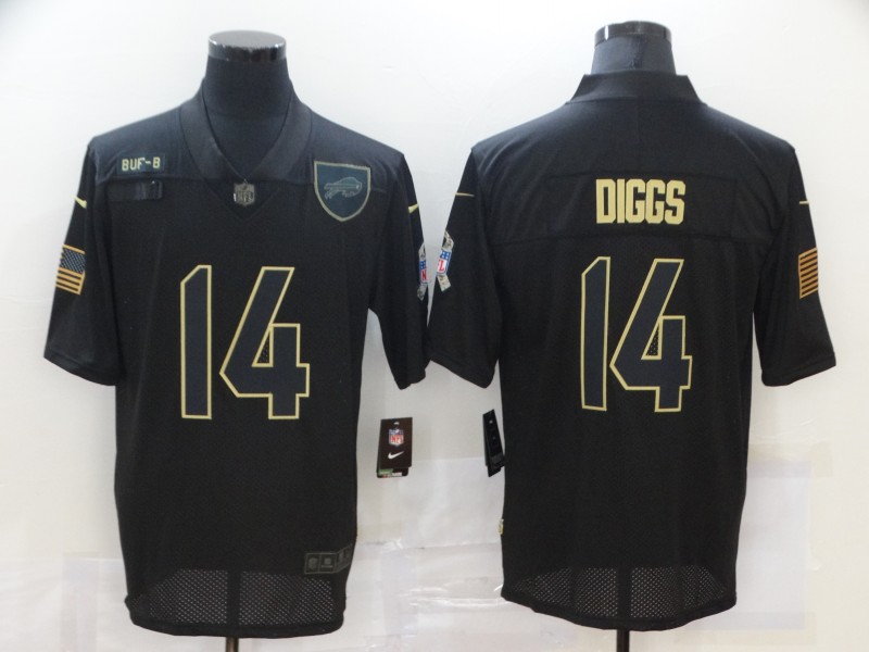 NFL Buffalo Bills #14 Diggs Black Salute to Service Jersey