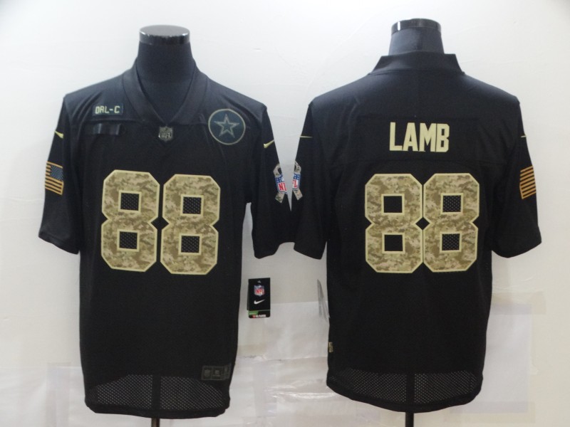 NFL Dallas Cowboys #88 Lamb Black Salute to Service Jersey