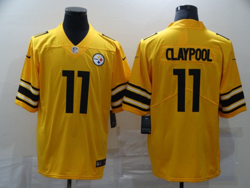 NFL Pittsburgh Steelers #11 Claypool Yellow Pullover Jersey